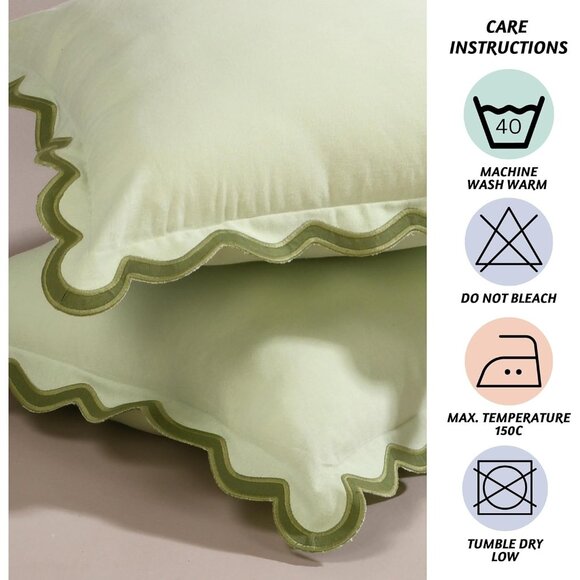 Decorative Throw Flower Forest Sage Pillow Covers for Couch Living Room 18x18 - Picture 8 of 8